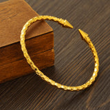 24k Dubai Wedding Bangles For Women Ethiopian Indian Bracelets Birthday Jewelry