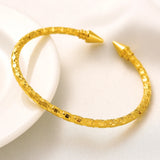 24k Dubai Wedding Bangles For Women Ethiopian Indian Bracelets Birthday Jewelry