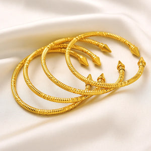 24k Dubai Wedding Bangles Ethiopian Indian Bracelets Women Jewelry
