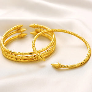 24k Dubai Wedding Bangles Ethiopian Indian Bracelets Women Jewelry