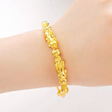 24k Ebrave Troops Bracelet for Women 999 Plated Bangle Fine Jewelry