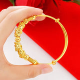 24k Ebrave Troops Bracelet for Women 999 Plated Bangle Fine Jewelry