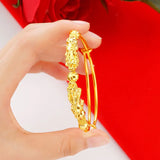 24k Ebrave Troops Bracelet for Women 999 Plated Bangle Fine Jewelry