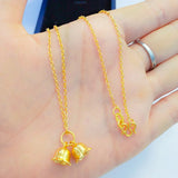 24k Lily of The Valley Flowers Necklace for Women Wedding Jewelry