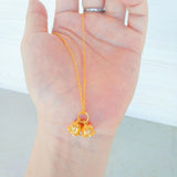 24k Lily of The Valley Flowers Necklace for Women Wedding Jewelry
