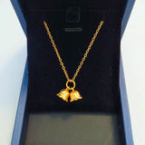 24k Lily of The Valley Flowers Necklace for Women Wedding Jewelry