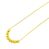 24k Lucky Beads Pendant Necklace Women Wedding Fine Jewelry