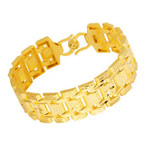 24k Pure Bracelet for Men Sandblasted Hand Chain