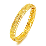 24k Real Hollow Women's Bracelet Bohemian Yellow Link Chain