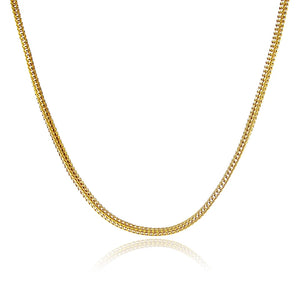 24k Snake Bone Necklace 2MM Plating for Women's Wedding Birthday