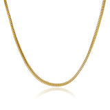 24k Snake Bone Necklace 2MM Plating for Women's Wedding Birthday
