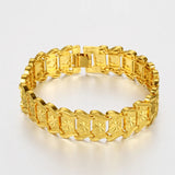 24k Yellow Dragon Strap Bracelet for Men Women
