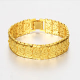 24k Yellow Dragon Strap Bracelet for Men Women
