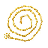 24k Yellow Plated Bamboo Necklace Chain for Men