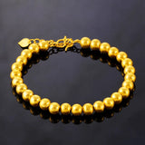 24k Plated Women's Bracelet Buddha Beads Hand Chain Wedding Jewelry