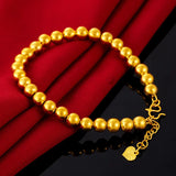 24k Plated Women's Bracelet Buddha Beads Hand Chain Wedding Jewelry