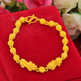 Matte Lucky Bead Hand Chain for Men Bracelets Wedding Anniversary Birthday