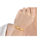 24k Yellow Plated Pixiu Lucky Bead Bracelet for Women