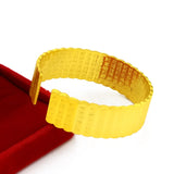24k Yellow 19mm Wide Men Bracelet Bangle Birthday Fine Jewelry Gift