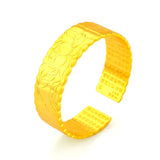 24k Yellow 19mm Wide Men Bracelet Bangle Birthday Fine Jewelry Gift