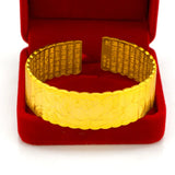24k Yellow 19mm Wide Men Bracelet Bangle Birthday Fine Jewelry Gift