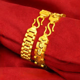 24k Yellow Watch Bracelet for Men Male Gentleman Bracelet Hand Chain