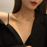 Water Ripple Gypsophila Necklace - 24k Plated - Women's Wedding Jewelry