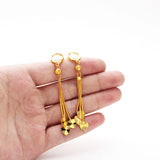 24k Yellow Gold Love Shaped Earrings for Women