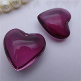 Heart Crystal Flat Pendants Glass Charms Chandelier Lamp Bead Drop