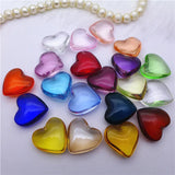 Heart Crystal Flat Pendants Glass Charms Chandelier Lamp Bead Drop