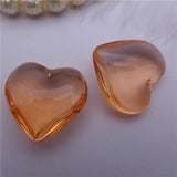 Heart Crystal Flat Pendants Glass Charms Chandelier Lamp Bead Drop