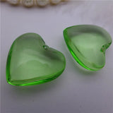 Heart Crystal Flat Pendants Glass Charms Chandelier Lamp Bead Drop