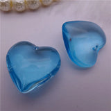Heart Crystal Flat Pendants Glass Charms Chandelier Lamp Bead Drop