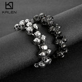 24mm Ghost Charm Bracelet Stainless Steel Punk Gothic Jewelry