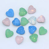 24p 8mm 10mm Opal Heart Shape Crystal Glass Rhinestones DIY