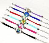 24pc Owl Cartoon Red Rose Silver Bracelets for Kids Girls