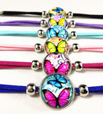 24pc Colorful Butterfly Cartoon Bracelets Kids Girls Charm Bracelet Hand Chain