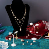 24pcs Mixed Shape Pearl Wire Pendant DIY Jewelry Making