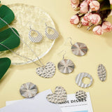 24pcs 304 Stainless Steel Textured Pendants Mix Shape DIY Jewelry Making
