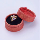 24pcs Cardboard Rings Boxes Ribbon Bowknot Mixed Storage Display Carrying Box