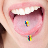 24pcs Colourful Tongue Barbell Piercing Nipple Ring Ear Cartilage Bar 14G
