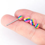 24pcs Colourful Tongue Barbell Piercing Nipple Ring Ear Cartilage Bar 14G
