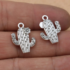 24pcs Alloy Cactus Charms Findings Jewelry DIY Supplies