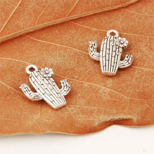 24pcs Alloy Cactus Charms Findings Jewelry DIY Supplies