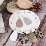 24pcs Faux Leather Sheets Earrings Making Kits Set DIY Leather Craft Supplies