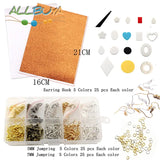 24pcs Faux Leather Sheets Earrings Making Kits Set DIY Leather Craft Supplies