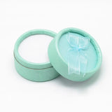 24pcs Flat Round Earring Ring Boxes Bowknot Jewelry Organizer Box Wedding