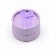 24pcs Flat Round Earring Ring Boxes Bowknot Jewelry Organizer Box Wedding