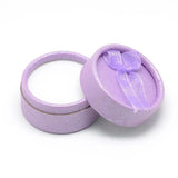 24pcs Flat Round Earring Ring Boxes Bowknot Jewelry Organizer Box Wedding