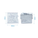 24pcs Square Silver Bowknot Ring Boxes Jewelry Display